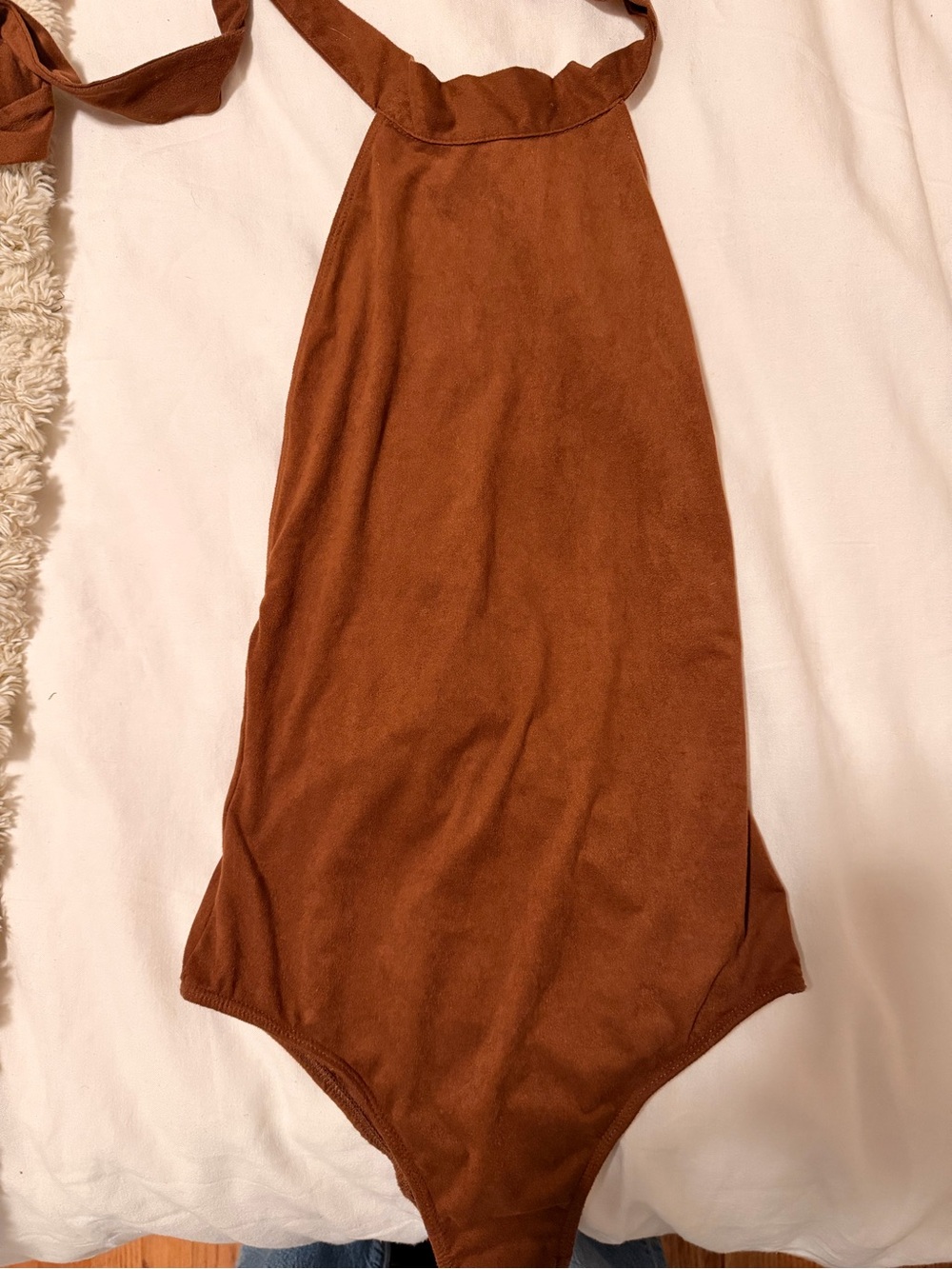 Planet Blue Rust Brown Halter Bodysuit